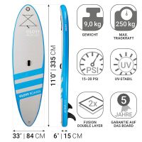 Gloryboards Inflatable SUP Board Active Grün 110