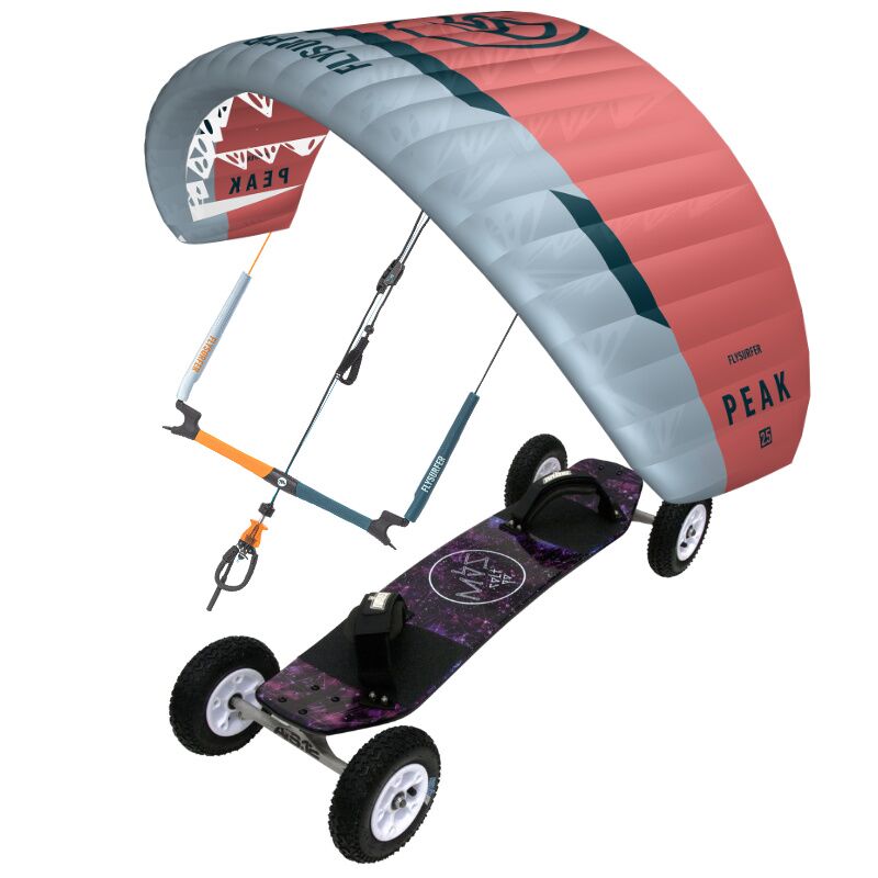 Flysurfer Landboard Set | Peak 5 + Connect 2 Bar + MBS Colt 90 13m²