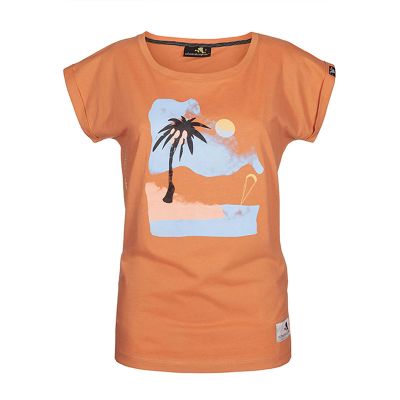 Schwerelosigkite Damen Shirt Strandurlaub apricot M