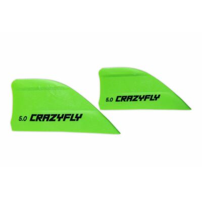 Crazyfly Fins - Green  5.0cm (inc. screws)