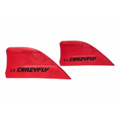 Crazyfly Fins - Red 5.0cm (inc. screws)
